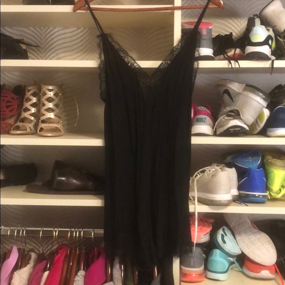 Express black with lace romper. Never worn